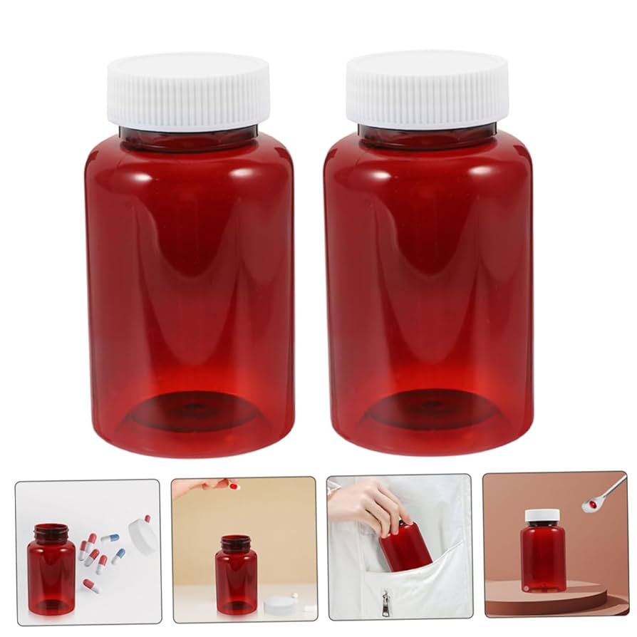 Amazon.co.jp: 16個錠剤保存瓶丸薬の薬の保存容器空の丸薬薬瓶